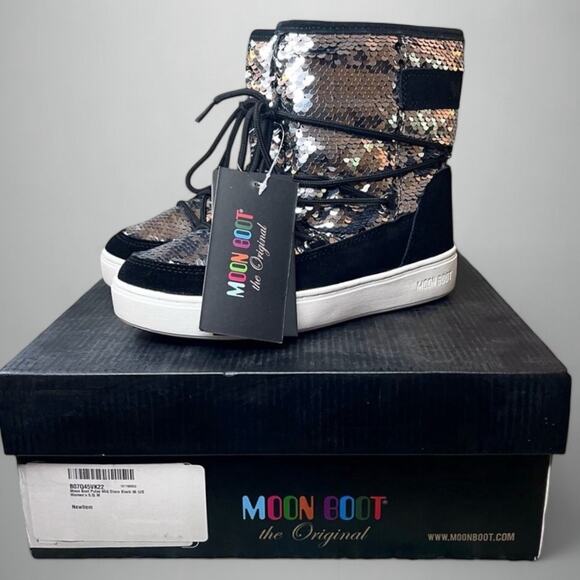 Moon Boot PULSE MID DISCO Original® Woman’s in Black/Silver